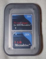 IBM Microdrive 1GB 07N4071 + PC Card Adapter 31L9315 (PCMCIA) Bayern - Burgthann  Vorschau