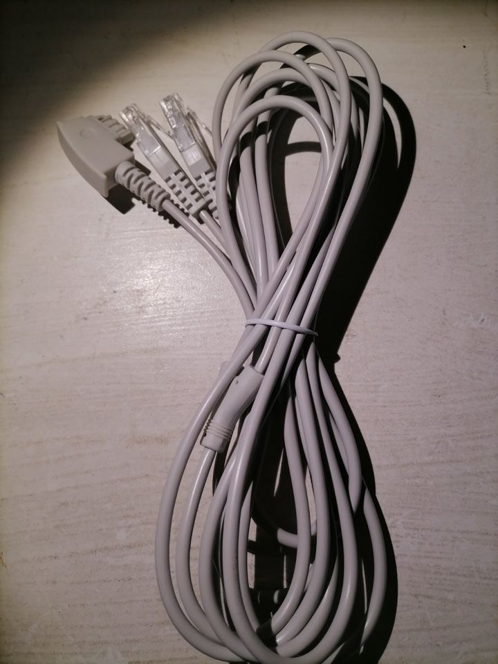 Langes Telefonkabel / Modemkabel TAE (m) auf 2 x RJ45 (m) in Kirchham