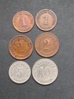 Lot Münzen Kaiserreich 1905 1 Pfennig bis 10 Pfennig Thüringen - Rudolstadt Vorschau