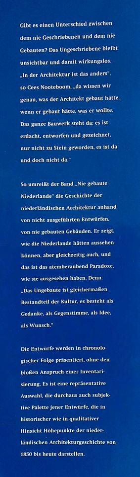 Cees Nooteboom. Nie gebaute Niederlande. Architektur. Entwürfe in Wiehl