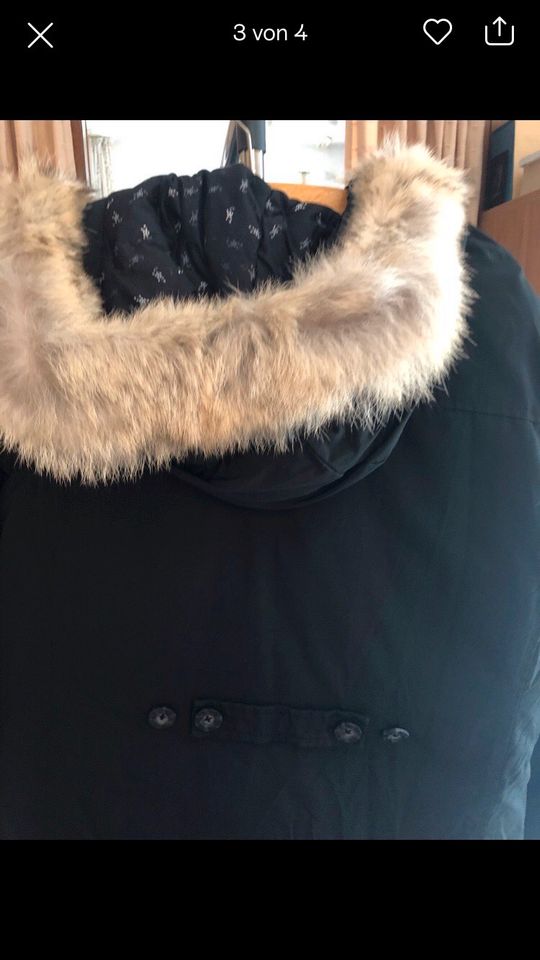 Woolrich Original Arctic Parka Gr. L schwarz mit  Fell in Staudernheim