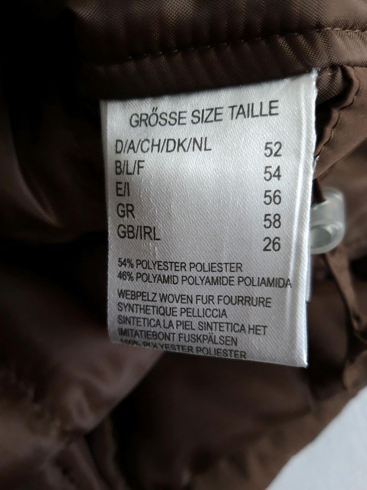 Jacke Dufflecoat wattiert braun Gr. 52 in Hof (Saale)