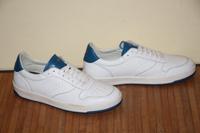 Sneaker Halbschuhe MARC O'POLO Gr. 42 Leder weiß/blau wie NEU Niedersachsen - Jork Vorschau