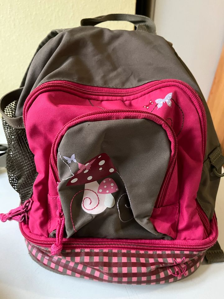 Lässig Kinderrucksack Kita Kindergarten pink Pilz in Beuren (Hochwald)