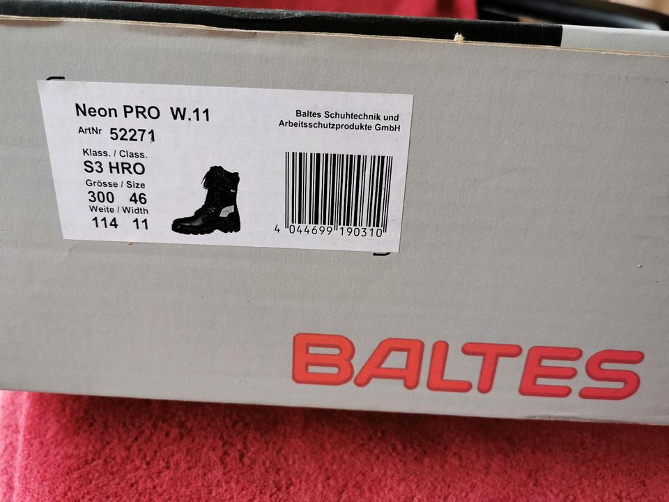 NEU Baltes Neon Pro W.11 Feuerwehrstiefel in Bous