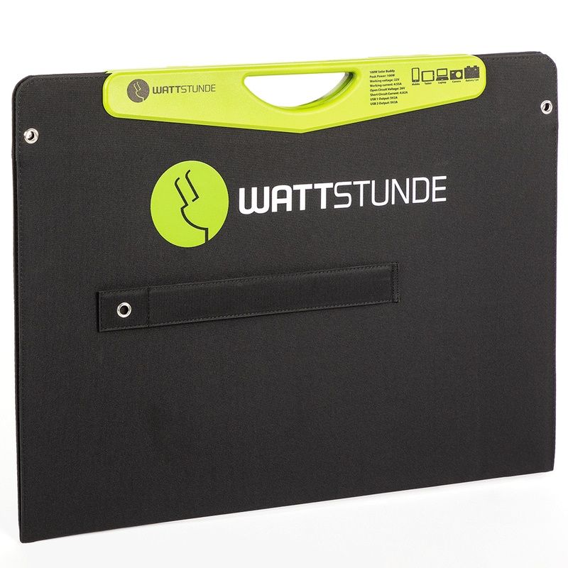 WATTSTUNDE® 100W SolarBuddy Solartasche WS100SB direkt mit USB An in Kirchgellersen