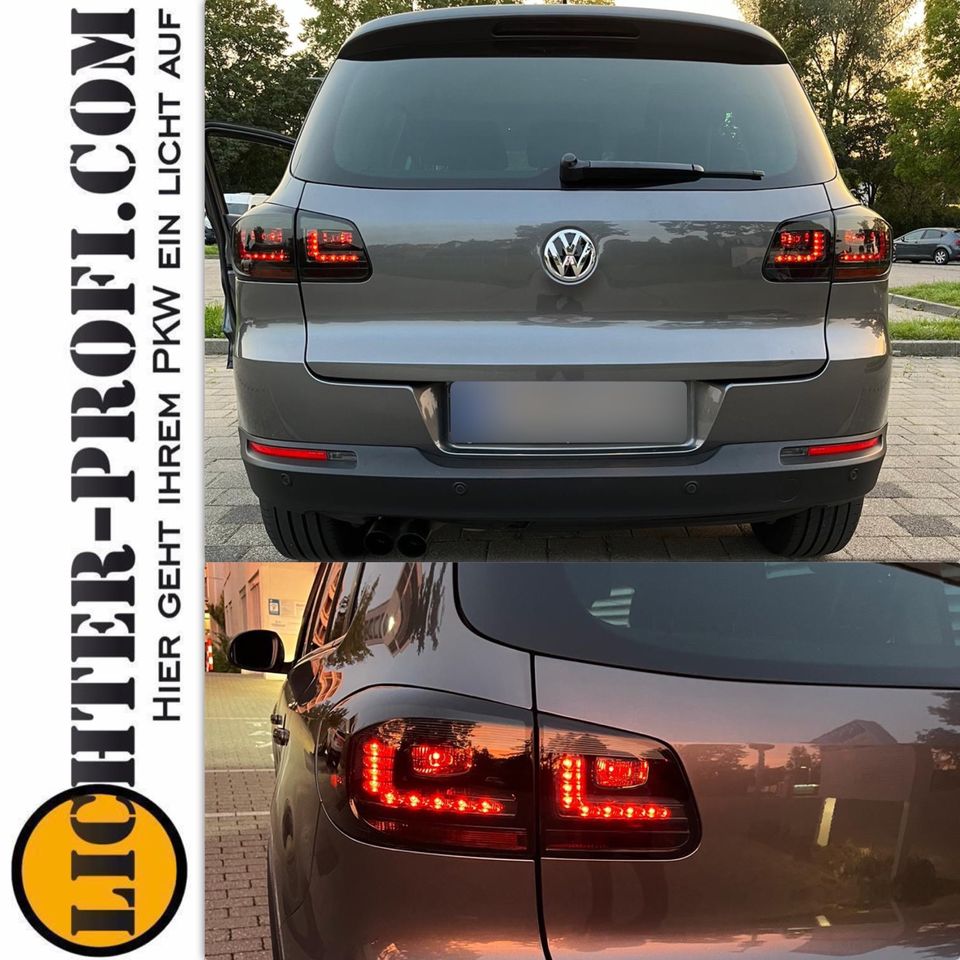 ZUBEHÖR VW TIGUAN 2011-2015 TUNING HECKLEUCHTEN RÜCKLEUCHTEN CHROM RAHMEN