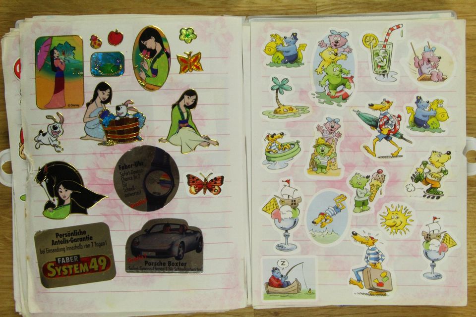 Sticker-album Sticker-sammlung 90er 90s Kindheit Aufkleber in Elze