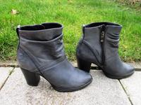 Marco Tozzi Leder Ankle-Booties-Stiefeletten mit Raffungdesign Bayern - Gersthofen Vorschau