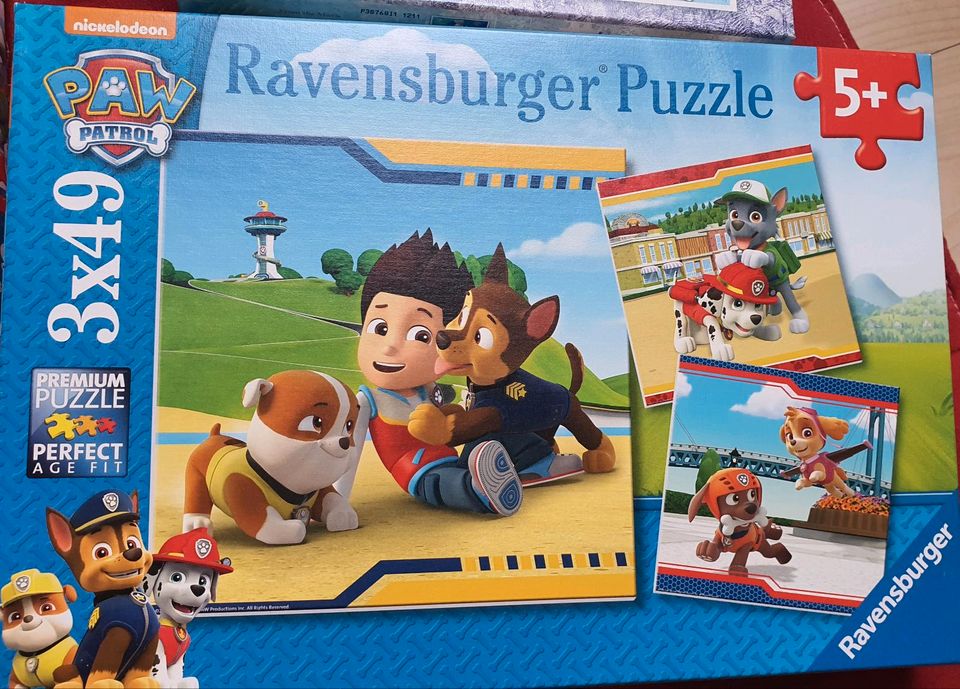 4 Puzzle für Kinder je 2 €, Paw Patrol, Bibi Blocksberg, Eisk in Helferskirchen