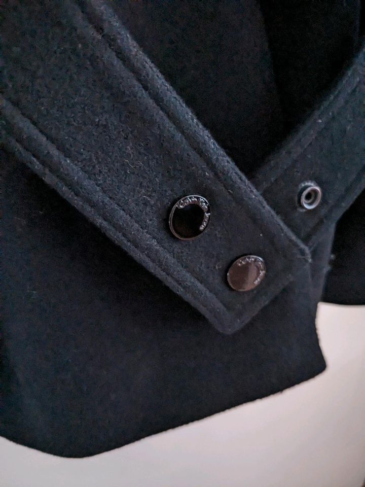 Asymmetrischer Mantel Wollmantel schwarz Calvin Klein Jeans coat in Berlin