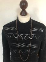 HESSNATUR Pullover 38 M schwarz Lochstrick Bio Baumwolle edel Burglesum - Lesum Vorschau