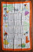 Original 60er Jahre Geschirrtuch Kalender 1965 Leinen sehr gut Nordrhein-Westfalen - Bornheim Vorschau