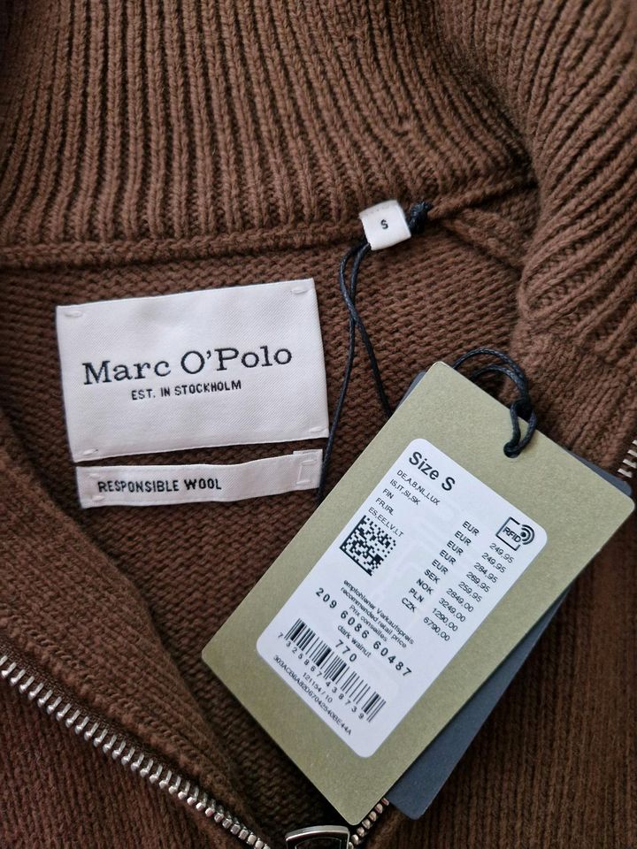 Marc O'Polo Longsleeve Troyer - Strickpullover Gr. S Braun in Ratingen