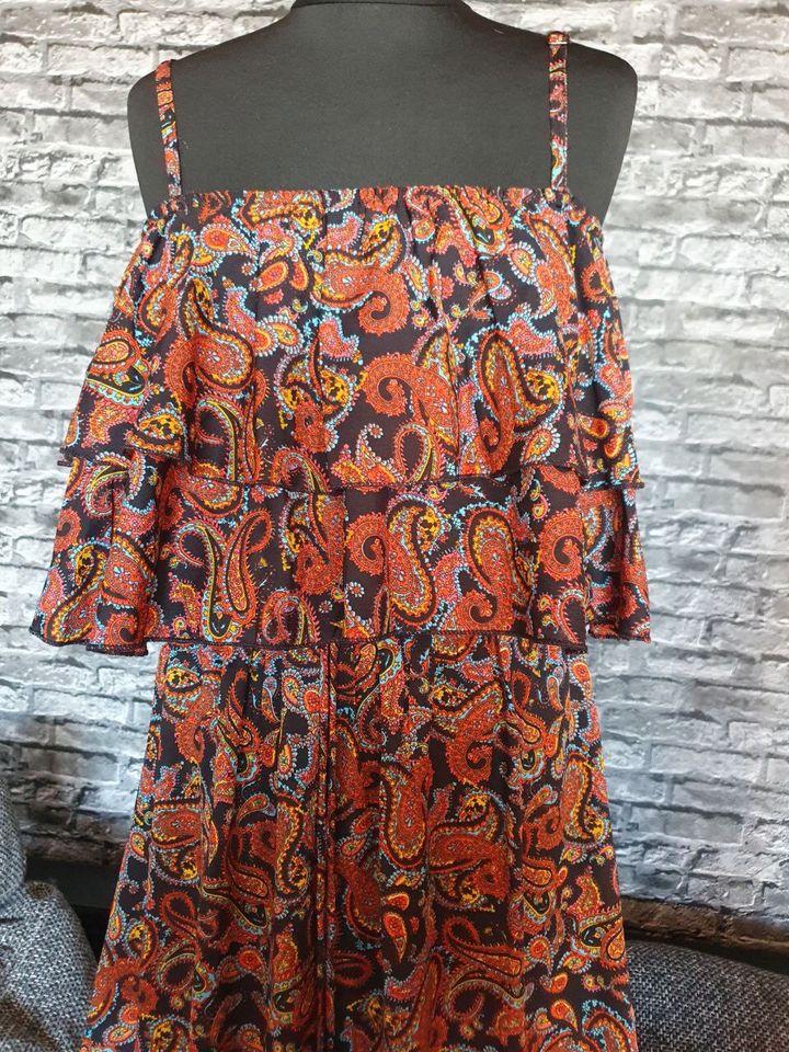 Maxikleid Boho Hippie Ethno Sommer Kleid Ibiza Muster bunt 36 S in Hof (Saale)