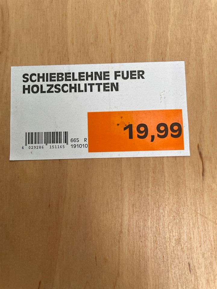 Schiebelehne für Holzschltten- falls mal wieder Winter wird… in Eixen