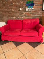 Sofa Ektorp 2er rot zu verschenken Kreis Pinneberg - Ellerbek Vorschau