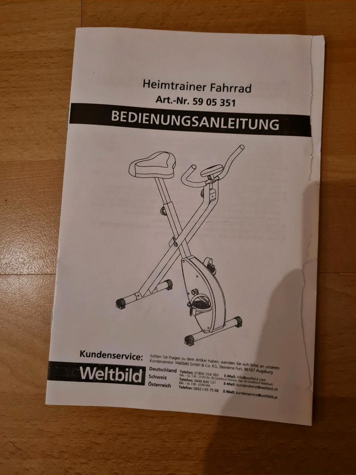 Zu Verkaufen  Heimtrainer Fahrrad von Weltbild in Groß-Zimmern