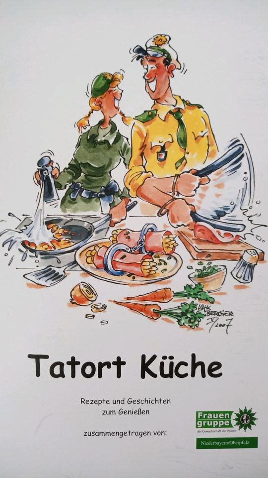 Kochbuch Rezepte Ringbuch "Tatort Küche" Polizei in Straßkirchen