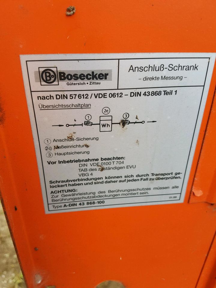 Baustromkasten Baustromschrank Anschluss Schrank für 1Zähler ,  4 in Karstädt Prignitz