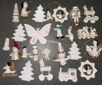 Weihnachten Figuren 26 Stck. Konvolut Holz weiss mit Goldakzenten Nordrhein-Westfalen - Neuss Vorschau