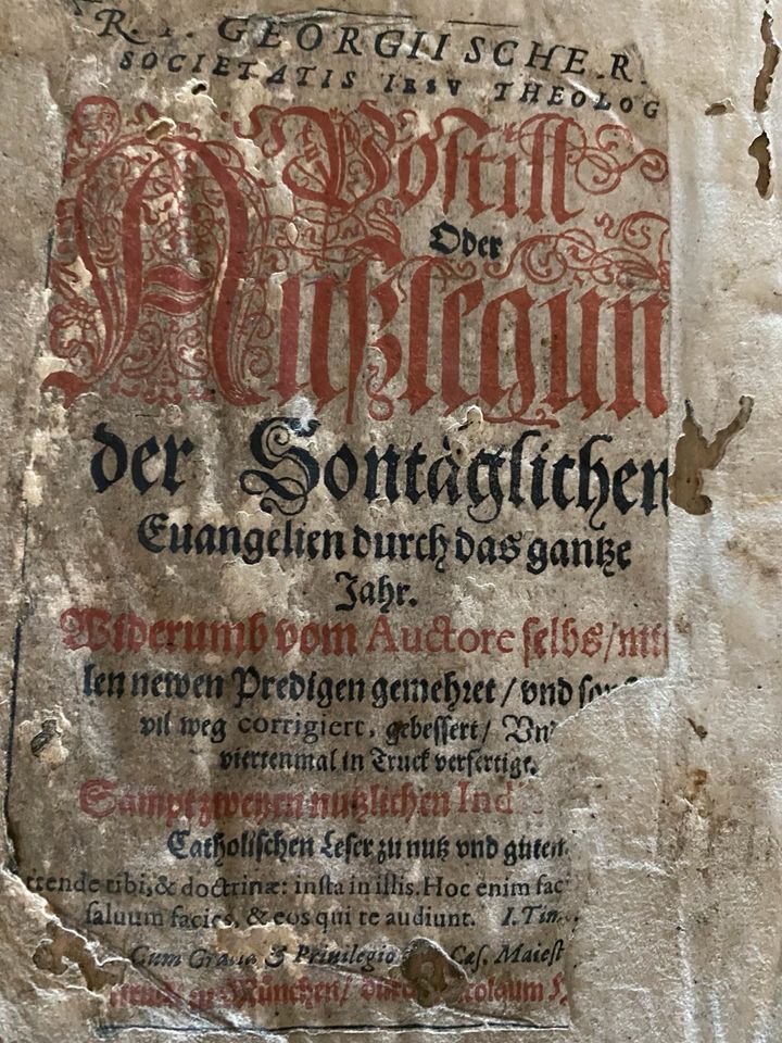 Antiquarisches Buch von 1604 Scherer Georg „Christliches Postill“ in Mainburg