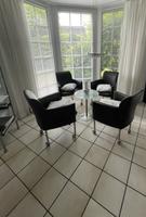 LEOLUX: 4 DesignerEsstisch-Sessel mit Rollen, Leder, schwarz, TOP Niedersachsen - Garbsen Vorschau