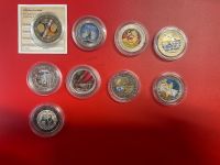 9x 2 Euro Coloriert Farbig Gedenkmünzen Berlin - Charlottenburg Vorschau