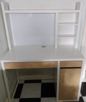 Ikea Micke Schreibtisch m. Aufsatz u. Magnetwand weiß-birke Nordrhein-Westfalen - Erkelenz Vorschau