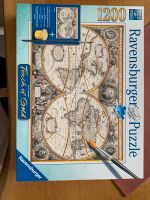 Puzzle Weltkarte 1200 Teile mit Goldfarbe zum bemalen Nordrhein-Westfalen - Ibbenbüren Vorschau