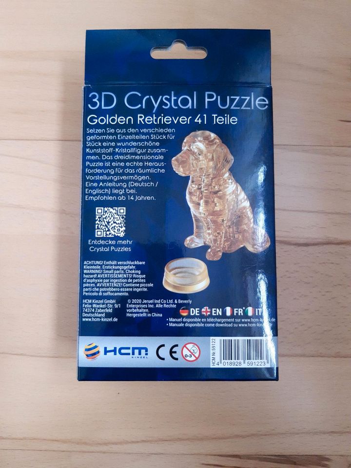 *Neu * 3d Crystal Puzzle Golden Retriever Hund in Nürnberg (Mittelfr)