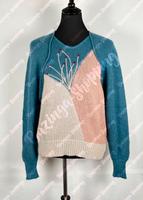 ✨ Vintage Designer Pullover Marc Cain blau rosa Creme N4 ❣️ Berlin - Steglitz Vorschau