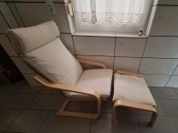 Poäng Sessel mit Hocker,  Birke / Beige Niedersachsen - Wahrenholz Vorschau