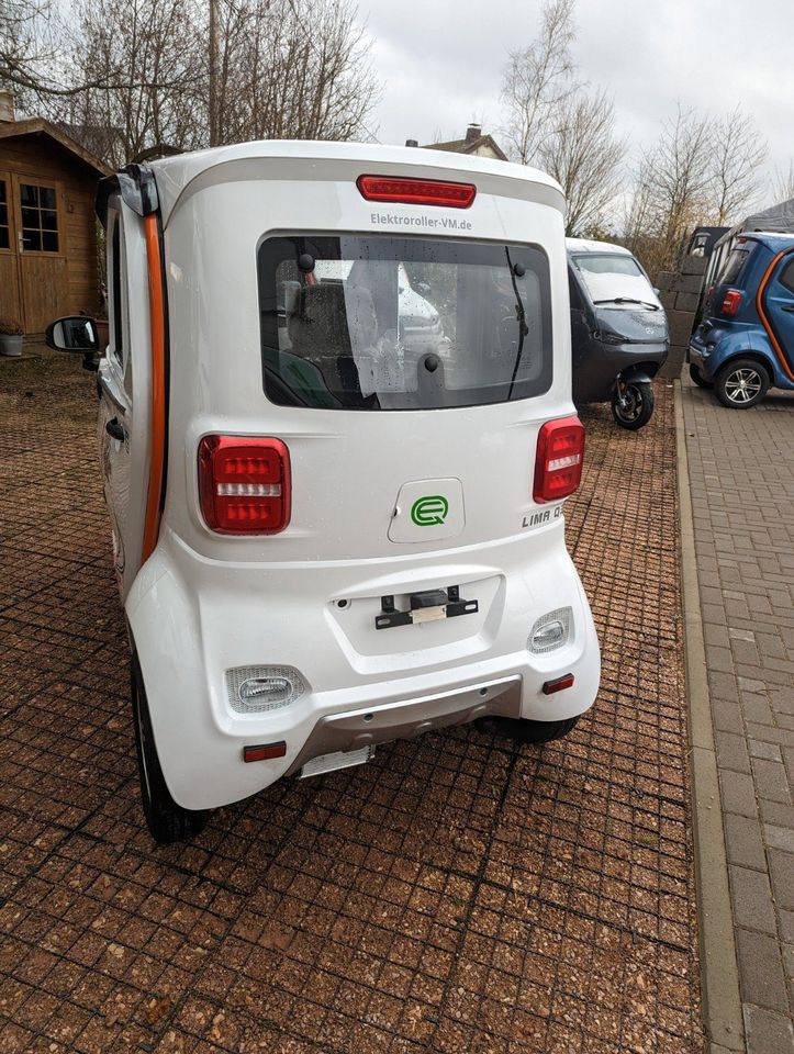 KABINENROLLER -MOPEDAUTO- E-AUTO LIMA  Q3⚡45 KM/H oder 25 Km/h⚡ 3500WATT ⚡72V 100AH ⚡ CA. 100 KM Reichweite⚡ in Nonnweiler