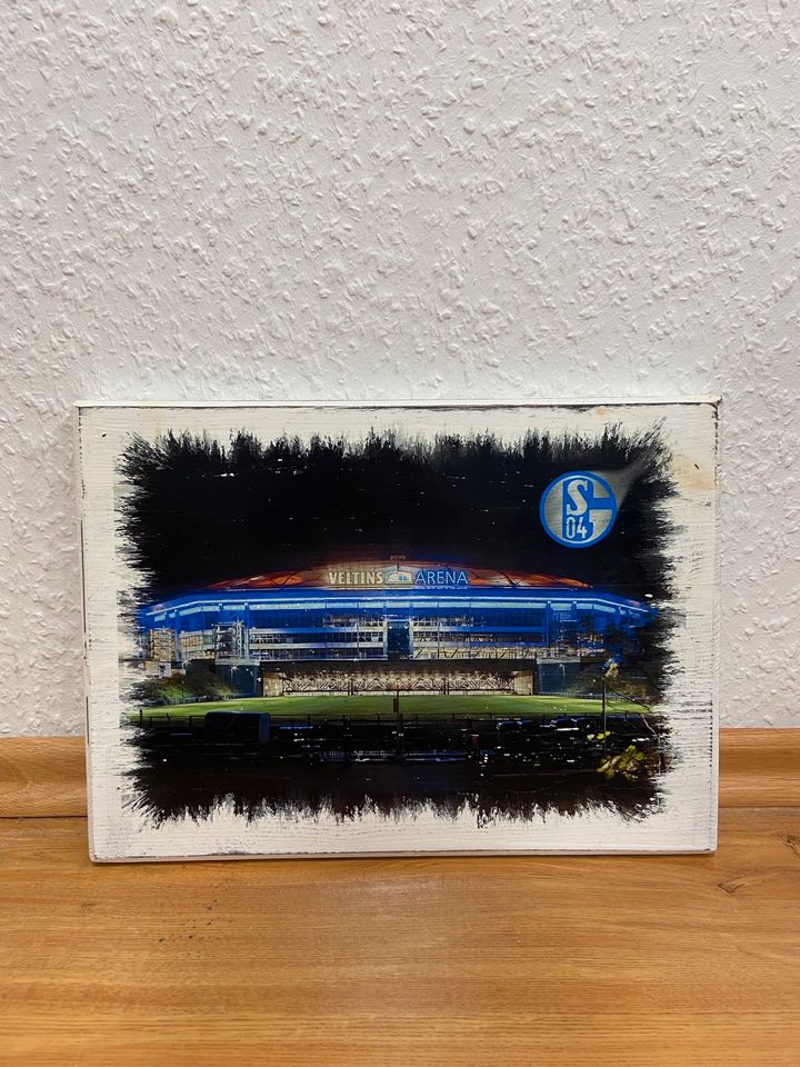 Holz Bild FC Schalke 04 Veltins Arena in Oberhausen