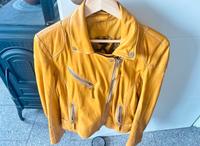 Gipsy Lederjacke im Biker-Stil mit asymm. RV, Farbe gelb 2XL, Nordrhein-Westfalen - Harsewinkel Vorschau