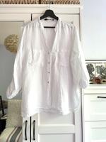 Zara Leinen Bluse Hemdbluse XL weiß Stockholm Style Hessen - Kelsterbach Vorschau