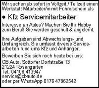 Kfz Servicemitarbeiter / Werkstattmitarbeiter (m/w/d) Niedersachsen - Rosengarten Vorschau