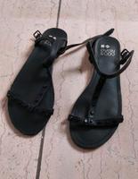 leichte schwarze Riemchensandalen Nordrhein-Westfalen - Steinhagen Vorschau