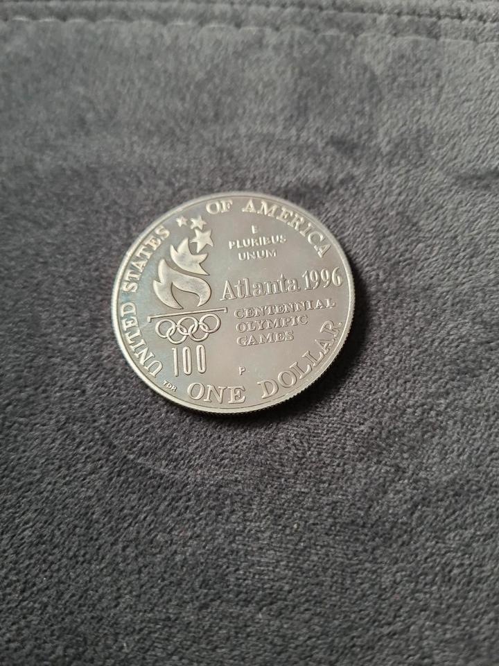 USA SILBERMÜNZE DOLLAR LIBERTY SILBER ATLANTA 1996 OLYMPIA in Schelklingen