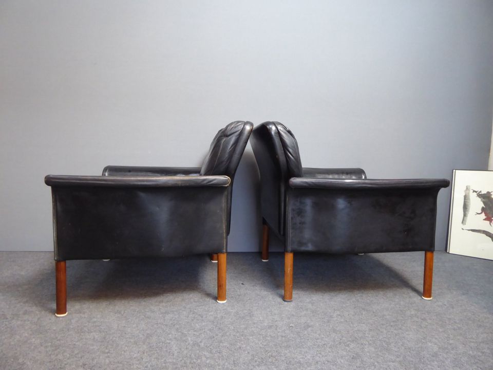 Sessel und Sofa 50er 60er Leder Danish Design Palisander in Bremerhaven