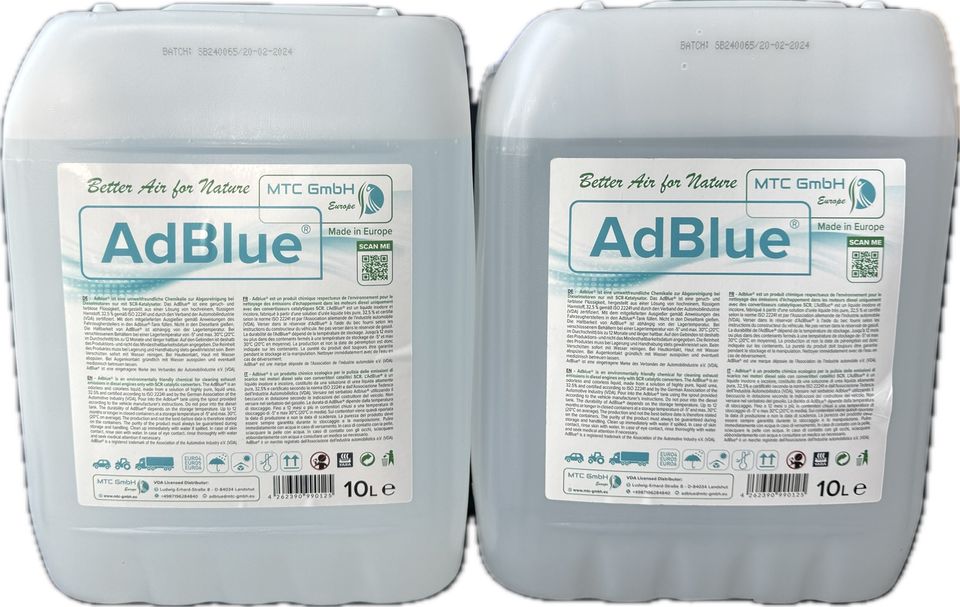 AdBlue® *MTC* 20L Harnstofflösung incl Einfüllschlauch ISO22241 in Landshut