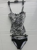 Damen Tankini-Badeanzug, Kleine 44,Cup 85/B, schwarz-weiß-beige Bayern - Landshut Vorschau