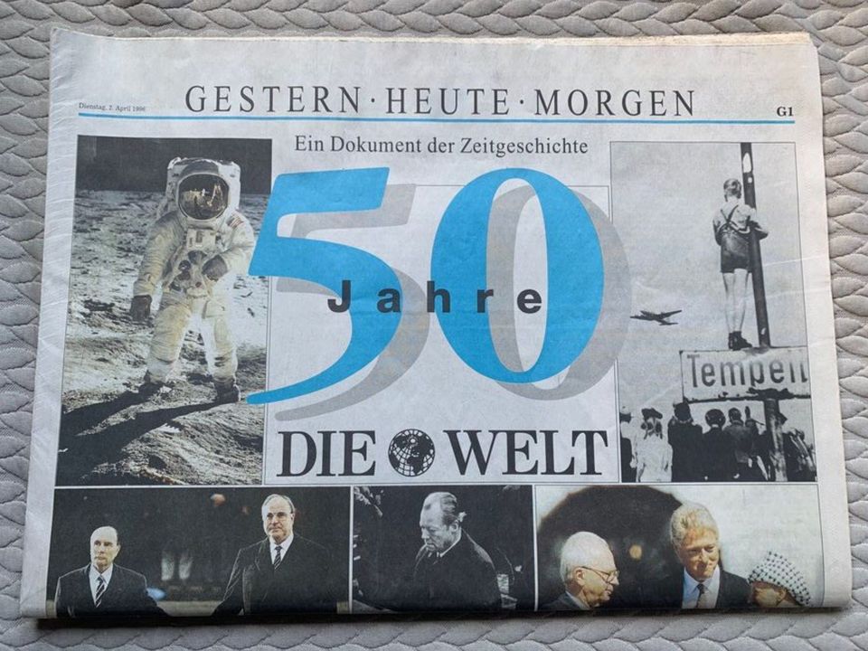 Jubiläum "50 Jahre Die Welt" 02.04.1996 Dokumentation Erstausgabe in Krefeld