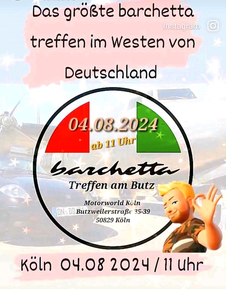 Großes Fiat barchetta treffen 8 /2024 in Köln in Niederzier