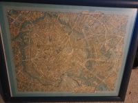 Wandbild Stadtkarte Stadtplan Braunschweig 1968 inkl. Rahmen Niedersachsen - Braunschweig Vorschau