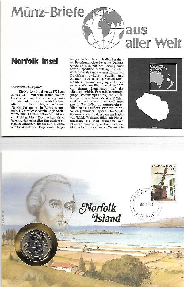 Norfolk Insel - Münzbriefe aus aller Welt in Walldürn