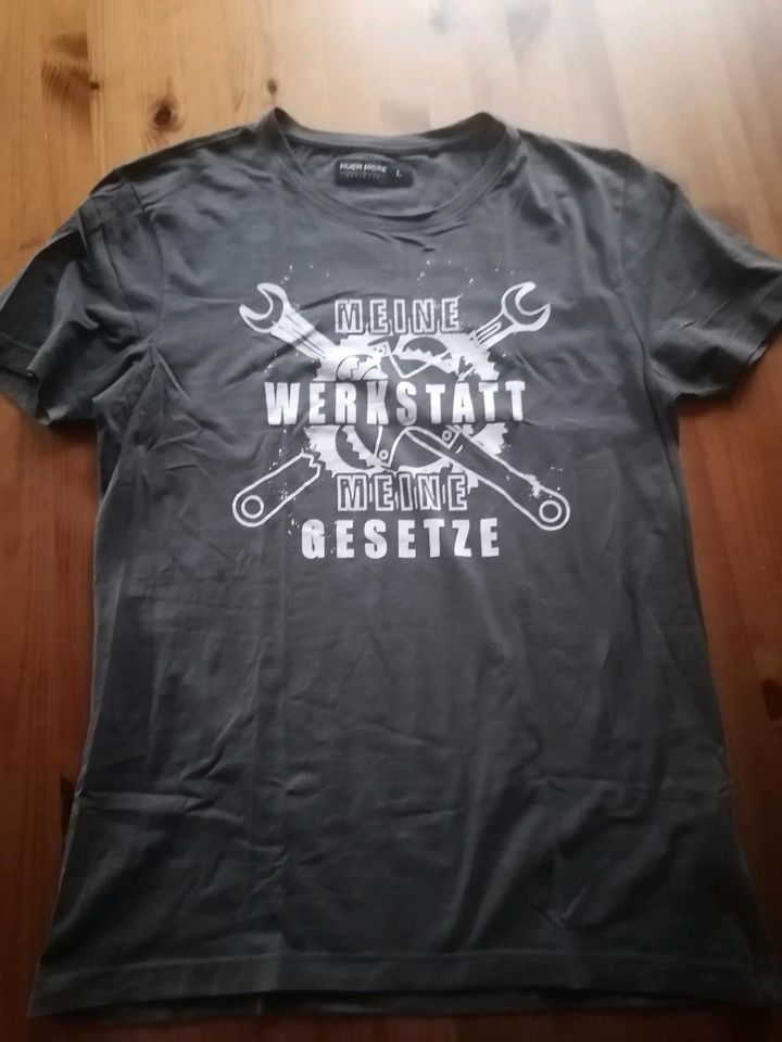 T-shirt mit Spruch Gr. L, Meine Werkstatt meine Gesetze in Ganderkesee