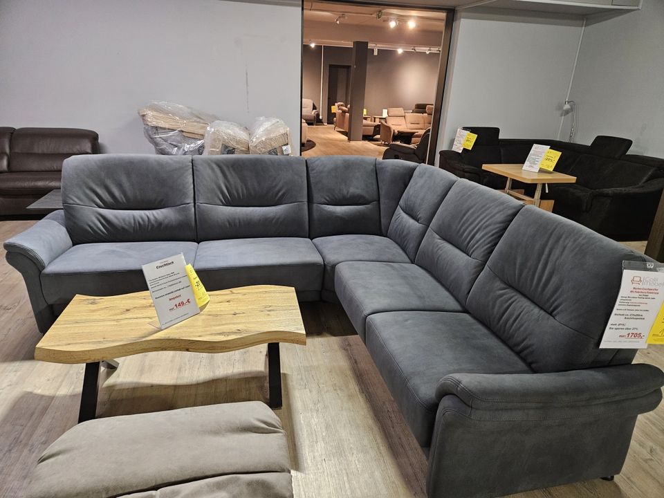 NEU Couch Wohnlandschaft Ecksofa denim Federkern Colli Möbel %%% in Vreden