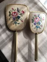 Vintage Petit Point Floral Haarbürste & Spiegel Schminktisch Set Nordrhein-Westfalen - Dorsten Vorschau